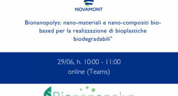 National Stakeholder Event Bionanopolys OITB – “Bionanopolys: nano-materiali e nano-compositi bio-based per la realizzazione di bioplastiche biodegradabili”